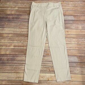 Akris Tapered Leg Pants Zippered Pockets Stretch Viscose Cotton